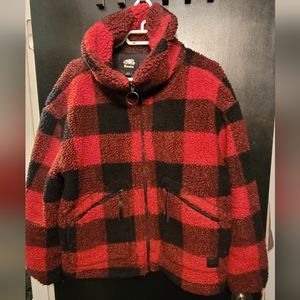 Roots women's polar fleece coat - sz Med